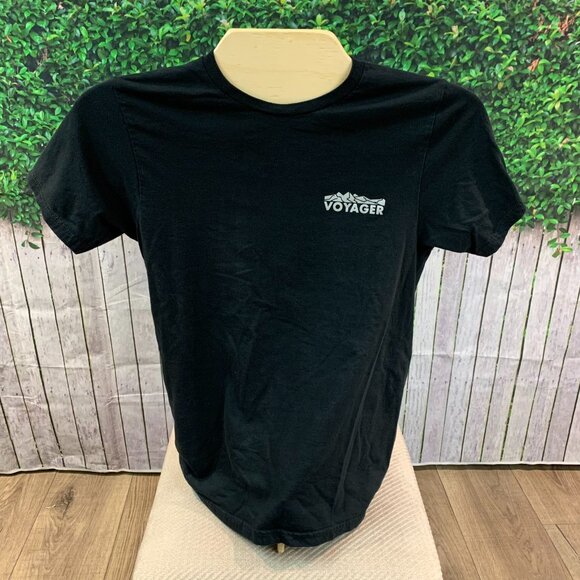 Voyager Mountain Skyline Sun Black Mens T-Shirt Size Small (SKU: 22M) - Picture 1 of 3